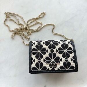 Kate Spade Flower Jacquard Chain Cardholder